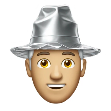 Tin foil hat on white man sticker