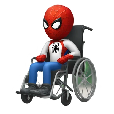 spider-man in a wheelchair  sticker