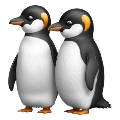 Two penguins standing side by side sticker
