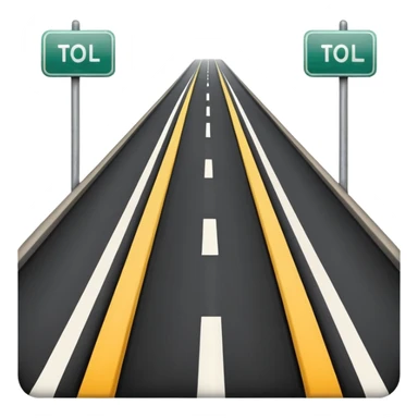toll road going upwards sticker