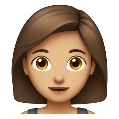 a girl with brown eyes and brown hair that have behind people that love her sticker