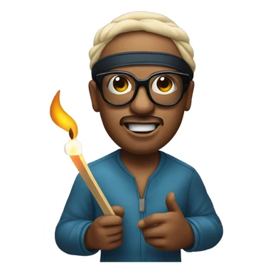 Stevie wonder burning his hand sticker