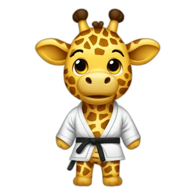 Giraffe wearing jiujitsu sticker