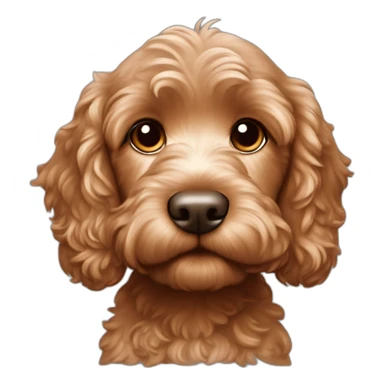 Reddish light brown cockapoo puppy sticker