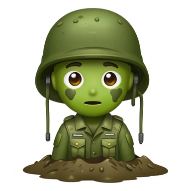 slimey war soldier sticker