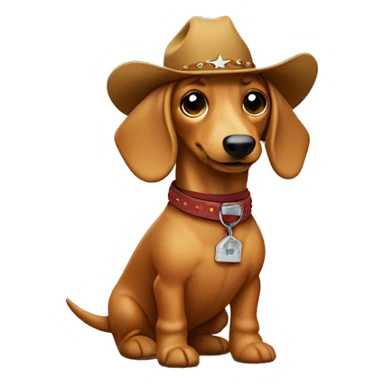 Full body blonde sausage dog wearing cowboy boots  sticker