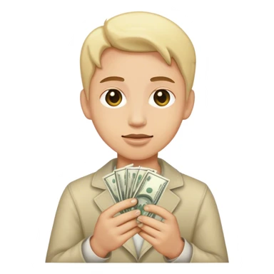 persona con dinero sticker