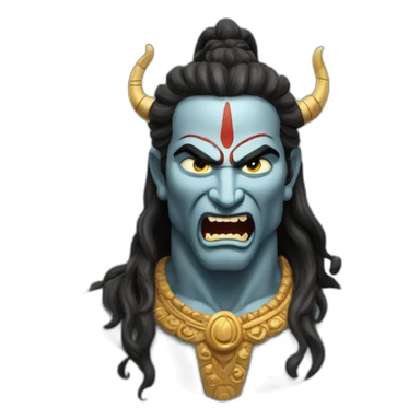 Lord Shiva in anger sticker