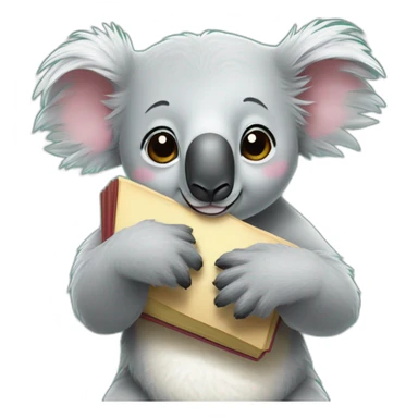 Koala hugging the word “Sara” sticker