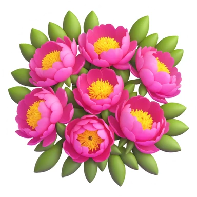 lush bouquet of peony flowers sticker