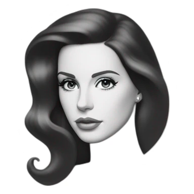 Lana Del Rey “Ultraviolence” letter emoji in black and white. Only the text UV sticker