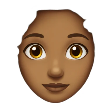 Brown girl curly hair brown eyes sticker