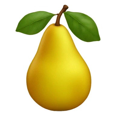 Golden yellow pear sticker