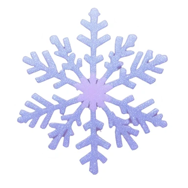 Lilac glitter snowflake sticker