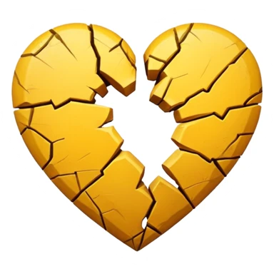 Broken yellow heart emoji sticker