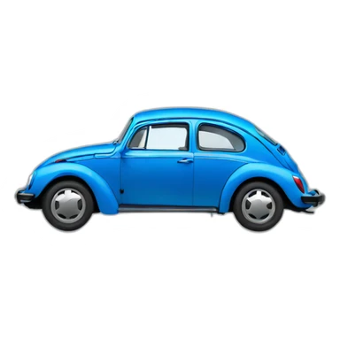blue vw beetle sticker