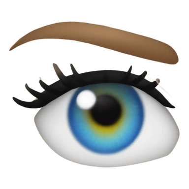 blue Eye, eyebrow with lashes sticker
