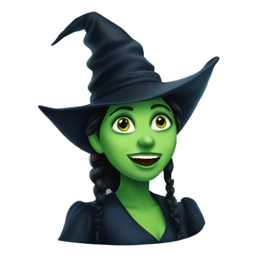 Elphaba singing defying gravity sticker