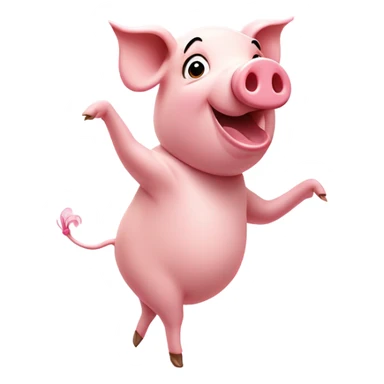 Balerina pig sticker