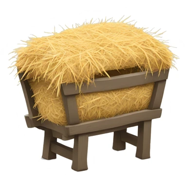 Manger with hay sticker