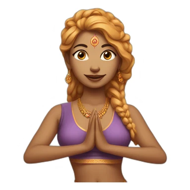 Yogini taking a selfie sticker