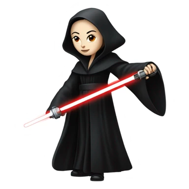 Jedi teen Morticia Addams flying a red Zephyr-J  sticker