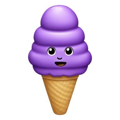 Purple ice cream sticker