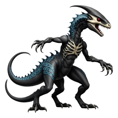  Venom-Vernid-Marowak-Salandit-Xenomorph-hybrid-fantasy-creature (full body) with patterns sticker