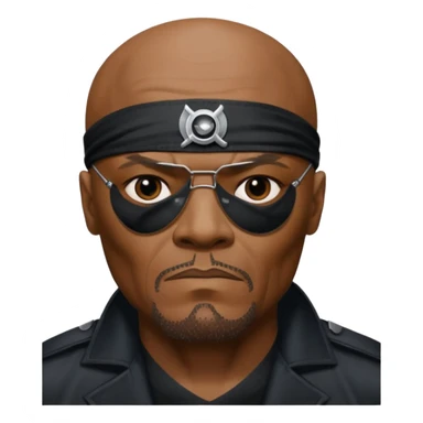 Nick Fury Samuel L. Jackson eye patch face only  sticker