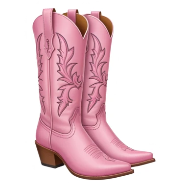 Pink cowboy boots sticker