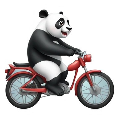 Panda on bike sticker