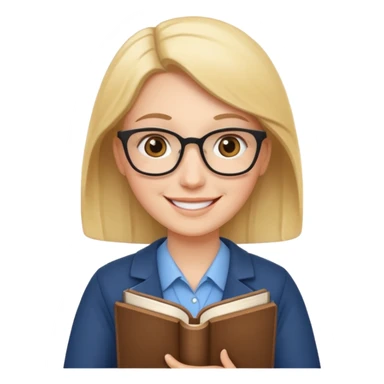 Teacher with a book  sticker