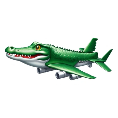 Cocodrilo combinado con avión  sticker