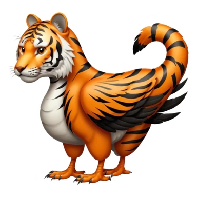 A fusion of a tiger and a goose sticker