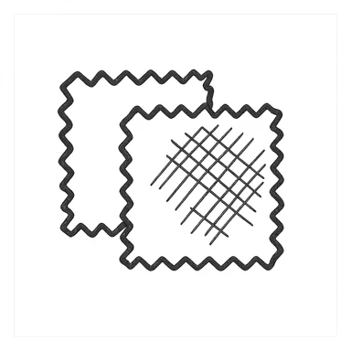 matching material fabric sticker