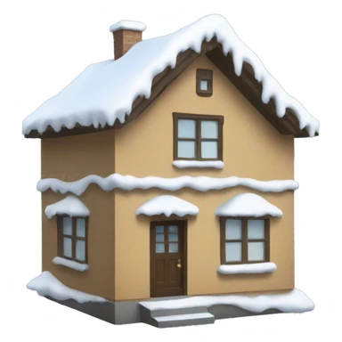 a house with snow on it  sticker