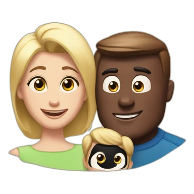 mr incredible with wife and son sticker