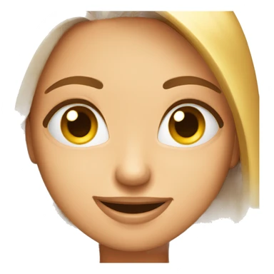 smirk emoji touching a female emoji that blushes sticker