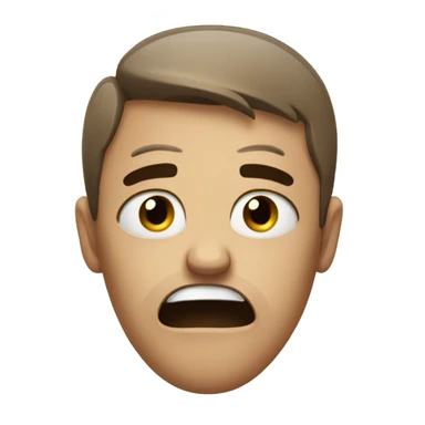 Stressed out face sticker