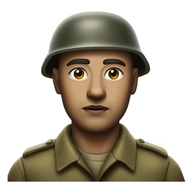 photorealistic serious soldier WW2 sticker