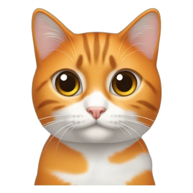 Gata naranja y blanca sticker