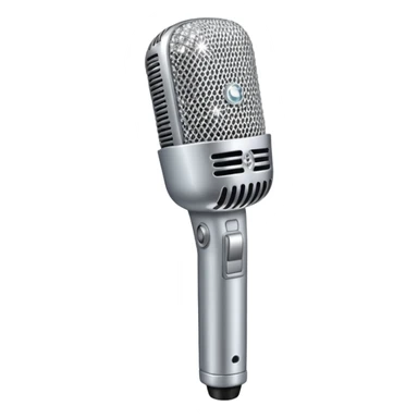 A microphone with gitter sticker