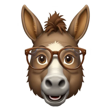 Burro con lentes sticker