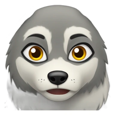 Angry female wolf  sticker