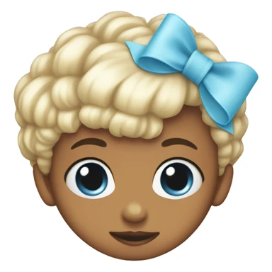 Baby blue bow  sticker