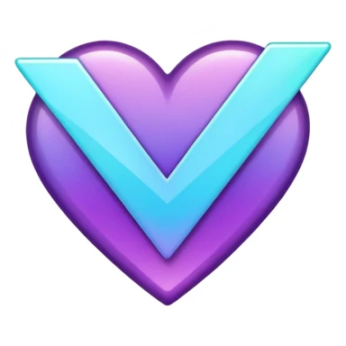 glitter purple and cian checkmark sticker