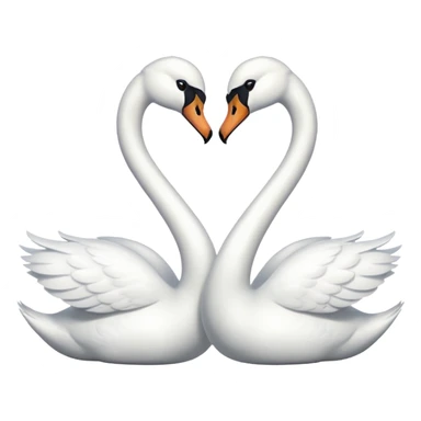 two swans in love but make it look like not ai sticker