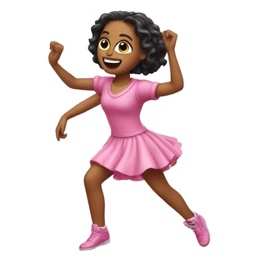 Girl Pink cereal dancing sticker
