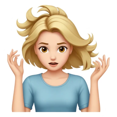 A girl flipping her hair back with a sassy look  sticker