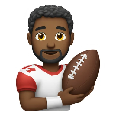 Dad holding a football sticker